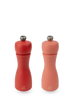 Peugeot Tahiti Manual Salt & Pepper Mill Duo 15cm, Fire (Brick Red & Flame Red)