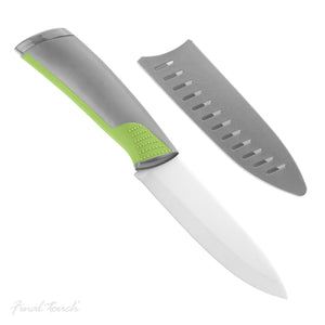 Final Touch Non-Slip Bar Cutting Board & Ceramic Knife