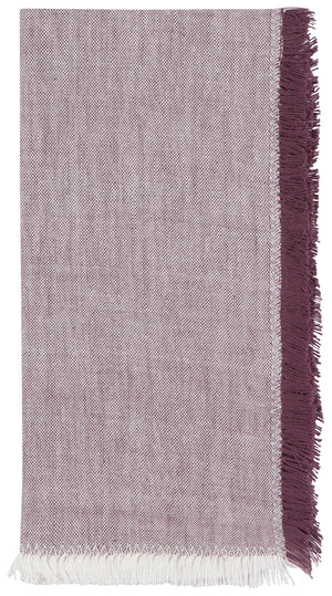 Danica Heirloom Chambray Cloth Napkins Set of 4, Ash Plum