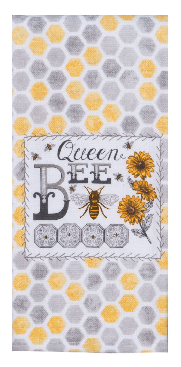Kay Dee Dual Purpose Terry Tea Towel, Just Bees Queen Bee