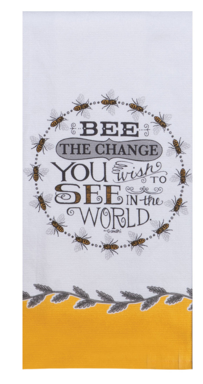 Kay Dee Dual Purpose Terry Tea Towel, Just Bees Bee the Change