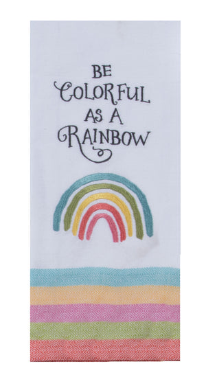 Kay Dee Dual Purpose Terry Tea Towel, Sweet Little Pleasures Rainbow
