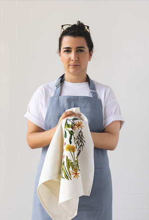 Danica Now Designs Terry Tea Towel, Bees & Blooms