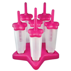 Tovolo Popsicle Mold Set of 6, Star Pink