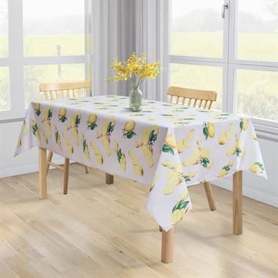 Texstyles Deco Tablecloth 70 x 70 Inch, Zest Yellow