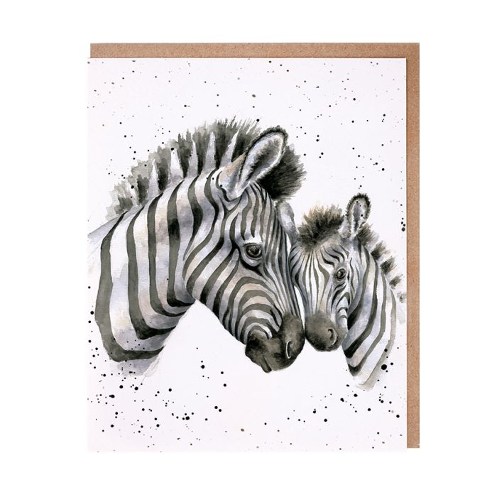 Wrendale Designs Greeting Card, Blank 'Racing Stripes' Zebra