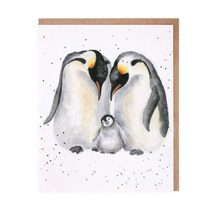 Wrendale Designs Greeting Card, Blank 'The Emperor's New Chick' Penguins