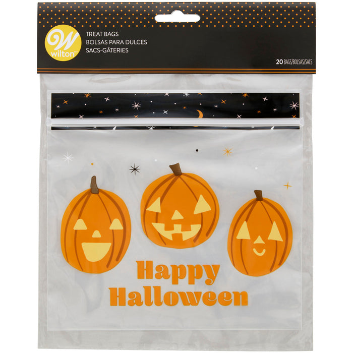 Wilton Happy Halloween Resealable Treat Bags, 20-Count