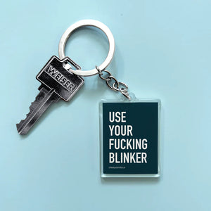Classy Cards Keychain, Use Your Blinker