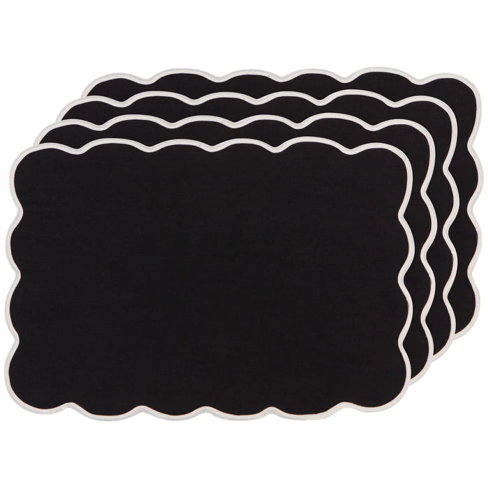 Danica Heirloom Placemat Set of 4, Florence Black