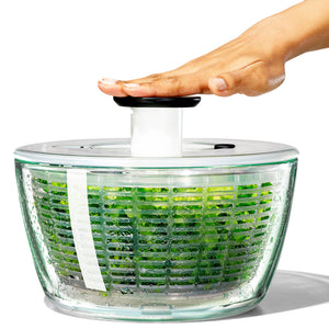 OXO Glass Salad Spinner 6L | 6.2qt