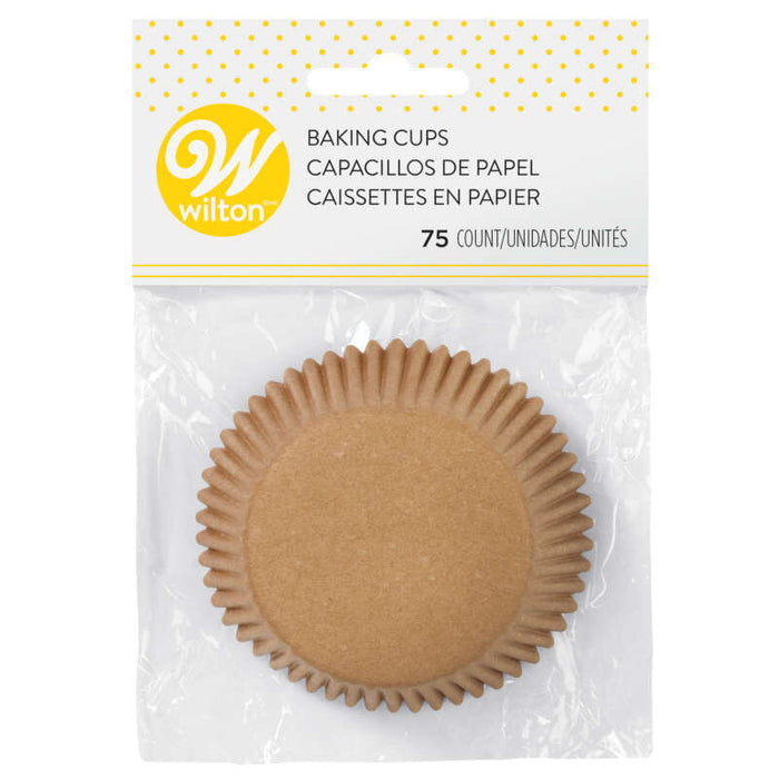 Wilton Kraft Paper Cupcake Liners/Baking Cups, 75-Count