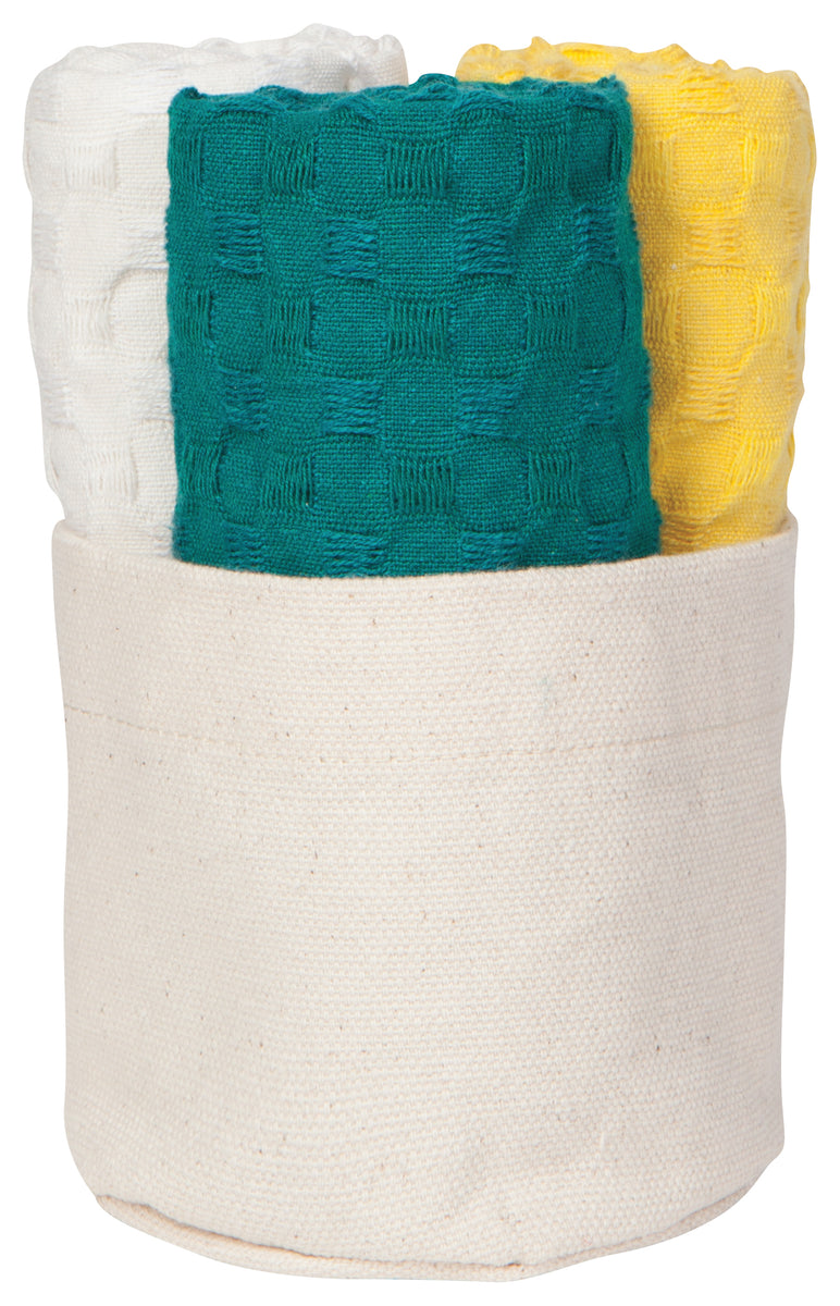 Danica Now Designs Mercantile Dishcloths Set of 3, Goldenrod Kitchen