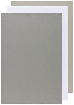 Danica Now Designs Flour Sack Tea Towel Set of 3, Grey | White | Moonstruck