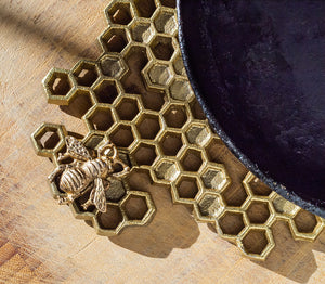 Abbott Honeycomb Trivet with Bee