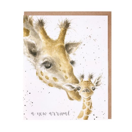 Wrendale Designs Greeting Card, Baby 'A New Arrival' Giraffe