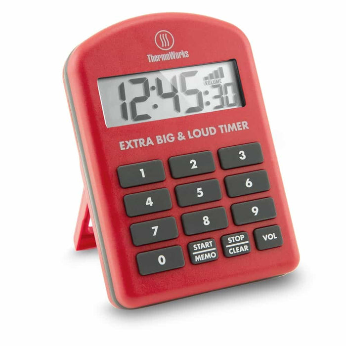 ThermoWorks Extra Big & Loud Timer, Red