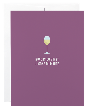 Classy Cards Greeting Card (French), Judge People