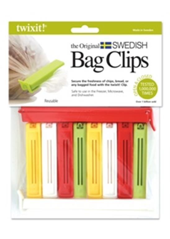 Twixit! The Original Swedish Bag Clips Set of 10 (2 Super, 8 Medium)