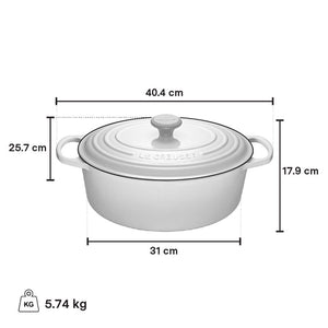 Le Creuset Oval Dutch Oven 6.3L, Oyster