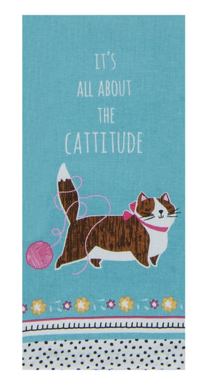 Kay Dee Tea Towel, Crazy Cat Cattitude