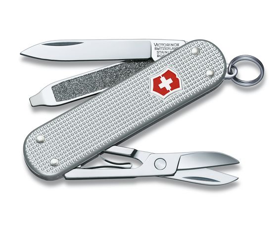 Victorinox Swiss Army Small Pocket Knife Classic Alox Silver