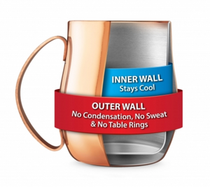 Final Touch Double-Wall Moscow Mule Copper Mug