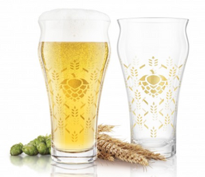 Final Touch Barley & Hops Brewhouse Glass Set of 4