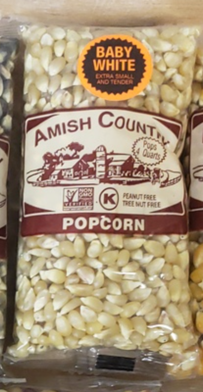 Amish Country Popcorn Individual Bag 4oz, Baby White