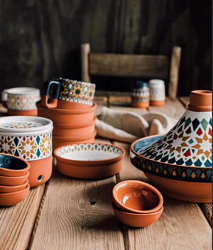 Danica Heirloom Terracotta Mug Set of 2, Kaleidoscope