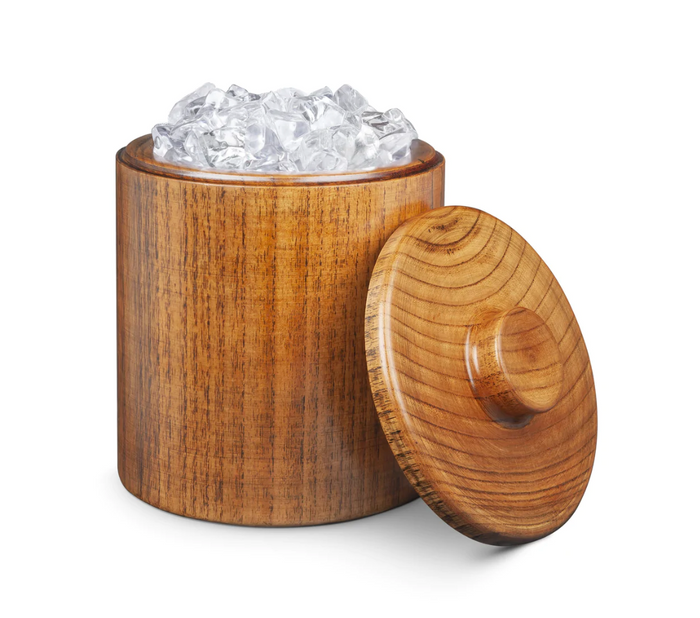 Final Touch Solid Wood Ice Bucket 1.25 Quart | 40 oz