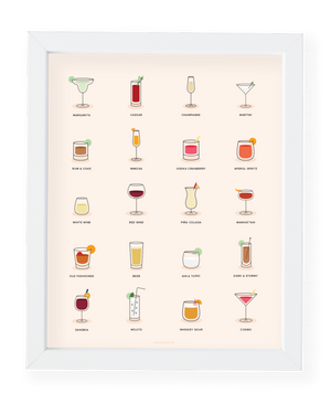 Classy Cards Art Print, Cocktail Hour