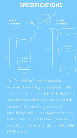 The CrunchCup® Cereal To Go, Blue
