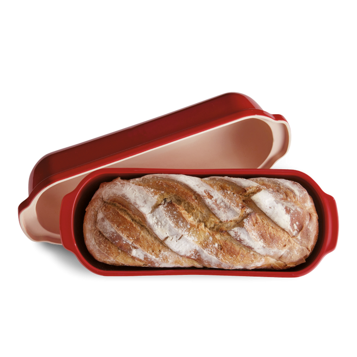 Emile Henry Large Bread Loaf Baker, Grand Cru (Burgundy Red)