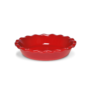 Emile Henry Pie Dish 10 Inch, Grand Cru (Burgundy Red)