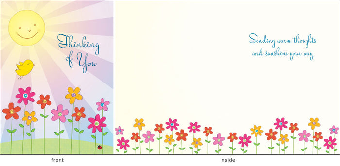 Little Jeanie Greeting Card, Thinking of You Sunshine