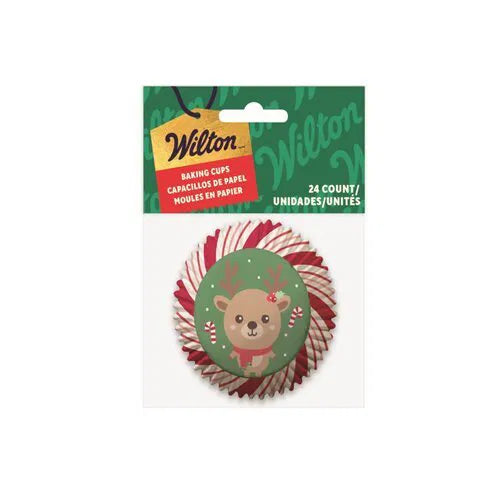 Wilton Christmas Regular Baking Cups, Reindeer