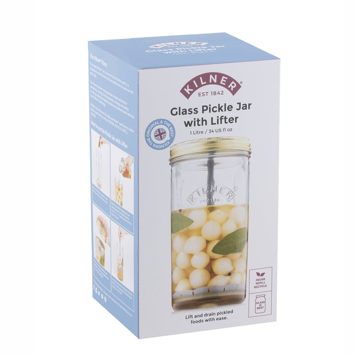 Kilner Pickle Jar with Lifter 1L