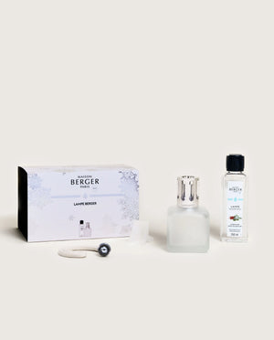 Maison Berger Lamp Gift Set, Frosted Ice Cube Lamp with Festive Fir Fragrance