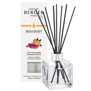 Maison Berger Pre-filled Cube Reed Diffuser, Rhubarb Radiance 125 ml (4.2 oz)