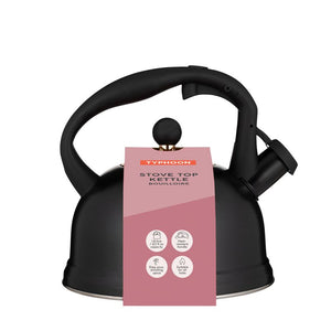 Typhoon OTTO Whistling Kettle, Black