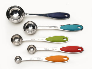 RSVP Colour Handle Measuring Spoons Set of 5