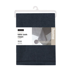 Harman Hemstitch Tablecloth 60 x 90, Navy Blue