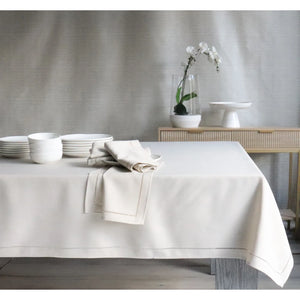 Harman Hemstitch Tablecloth 60 x 90 Inch, Linen