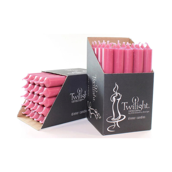 Twilight Collection Tapered Dinner Candle 10 Inch, Dusty Rose