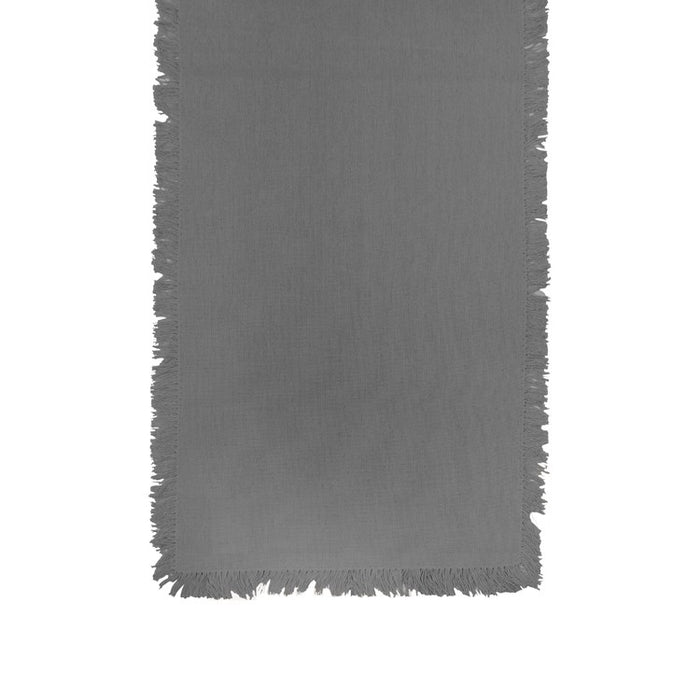 Harman Table Runner 72 Inch, Sutton Fringe Grey