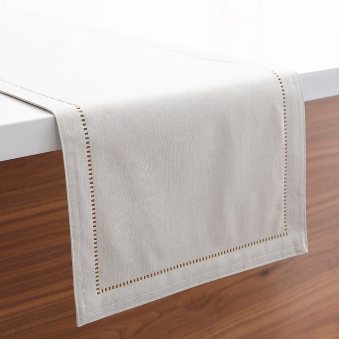 Harman Hemstitch Table Runner 72 Inch, Linen