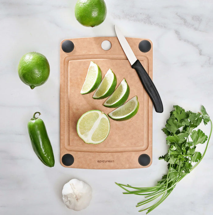 Epicurean All-in-One Cutting Board 10 x 7 Inch, Natural