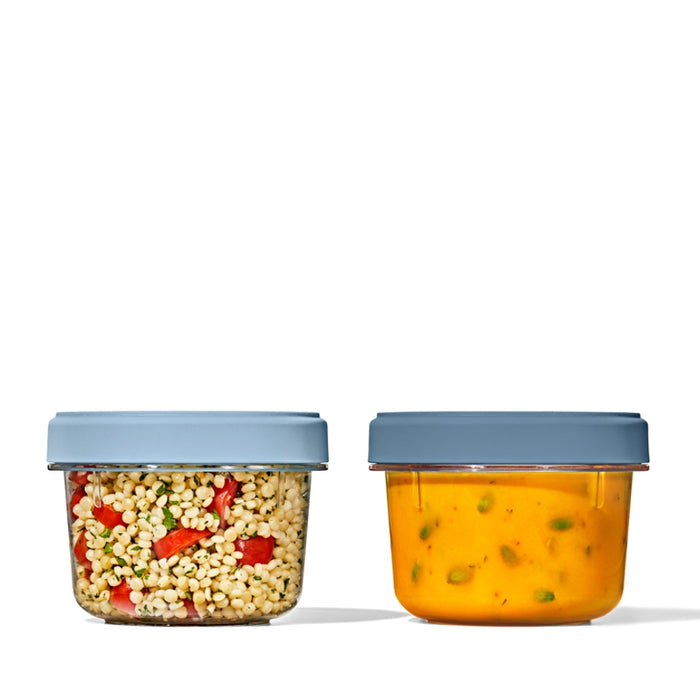 OXO TWIST & STACK Round Food Containers Set of 2, 590 ml