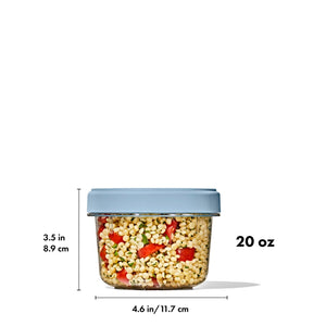 OXO TWIST & STACK Round Food Containers Set of 2, 590 ml